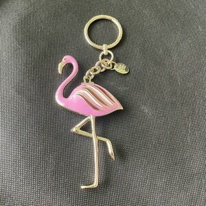 NWOT Henri Bendel Pink Flamingo Key fob/bag charm